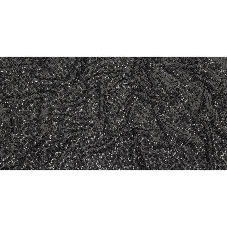 Black on Black Sequined and Embroidered Lace