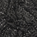 Black on Black Sequined and Embroidered Lace
