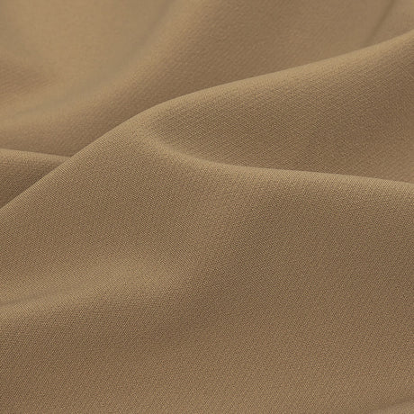 Italian Tan Stretch Creped Polyester Double Cloth