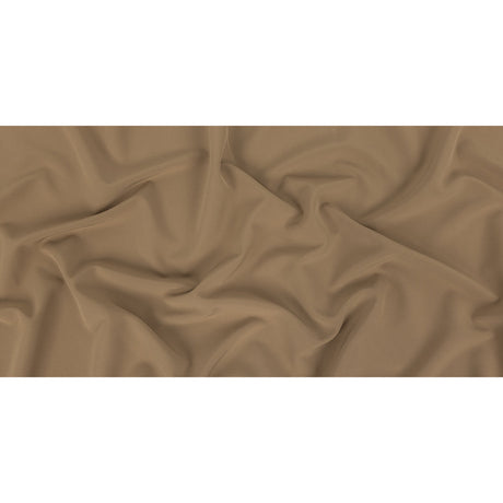 Italian Tan Stretch Creped Polyester Double Cloth