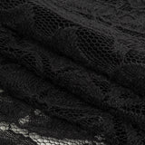 Black Floral Re-Embroidered Lace