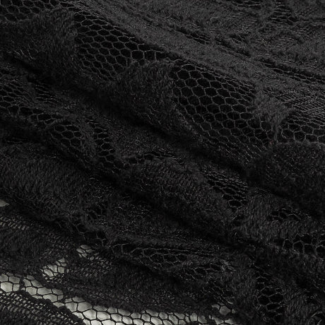 Black Floral Re-Embroidered Lace