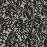 Black Floral Re-Embroidered Lace