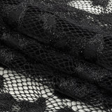 Metallic Black on Black Abstract Cheetah Spots Netting
