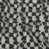 Metallic Black on Black Abstract Cheetah Spots Netting