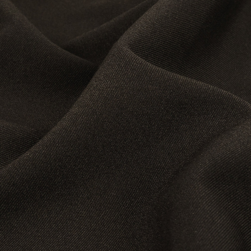Black Stretch Polyester Twill