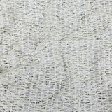 White Stretch Sequinned Floral Lace with Chevron Ribbon Detailing