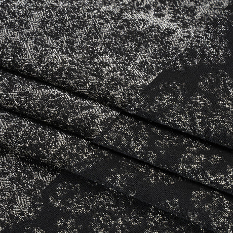 Italian Black and White Abstract Stretch Jacquard