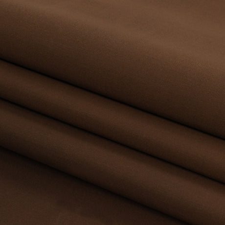 Italian Warm Brown Stretch Cotton Woven with Cocoa Waxy Laminate