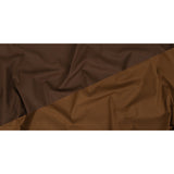 Italian Warm Brown Stretch Cotton Woven with Cocoa Waxy Laminate