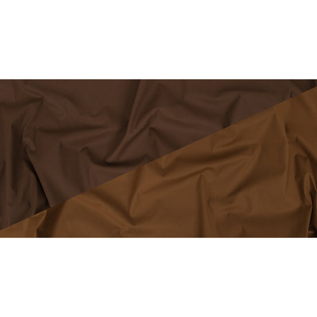 Italian Warm Brown Stretch Cotton Woven with Cocoa Waxy Laminate