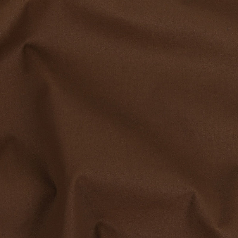 Italian Warm Brown Stretch Cotton Woven with Cocoa Waxy Laminate