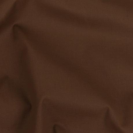 Italian Warm Brown Stretch Cotton Woven with Cocoa Waxy Laminate