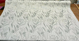 Lau Blue Cactus Embroidered Floral Linen Fabric - Blue Cactus Embroidered Floral, 54" Width, 12.5" Vertical Repeat (1 Yard)