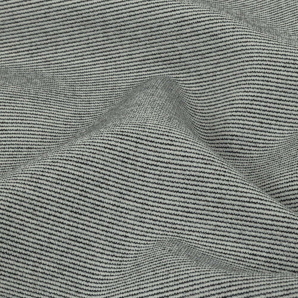 Theory Italian Black and Ecru Striped Double Knit