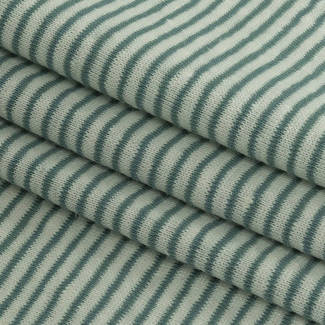 Theory Moss Green and White Alyssum Striped Linen Knit