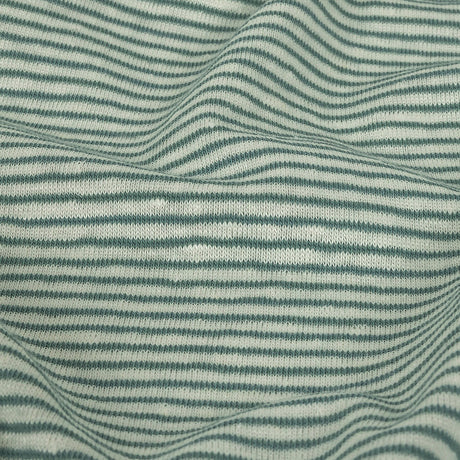 Theory Moss Green and White Alyssum Striped Linen Knit