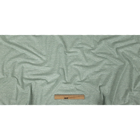 Theory Moss Green and White Alyssum Striped Linen Knit