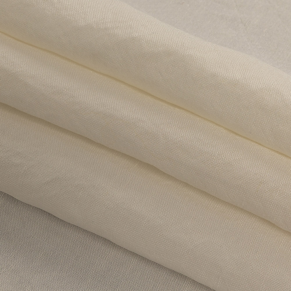 Italian Off-White Linen and Rayon Woven