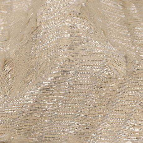 Ivory Fringed Waves Novelty Woven
