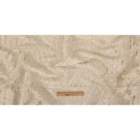 Ivory Fringed Waves Novelty Woven