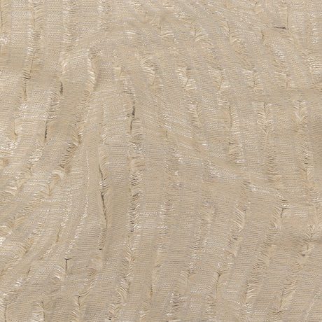 Ivory Fringed Waves Novelty Woven