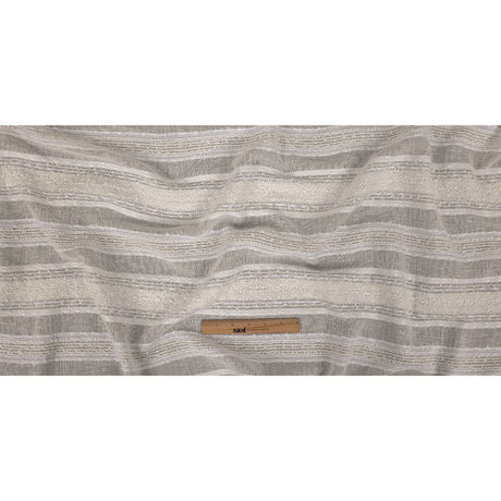 White Novelty Woven with Tactile Stripes