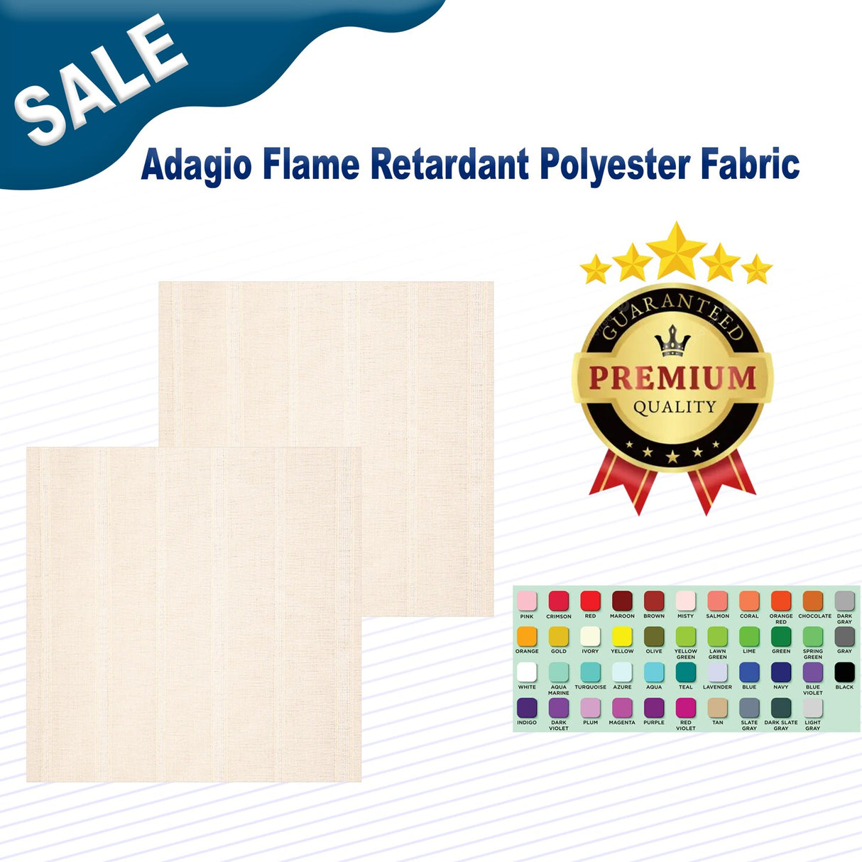 1 Yard Adagio Flame Retardant Polyester Fabric