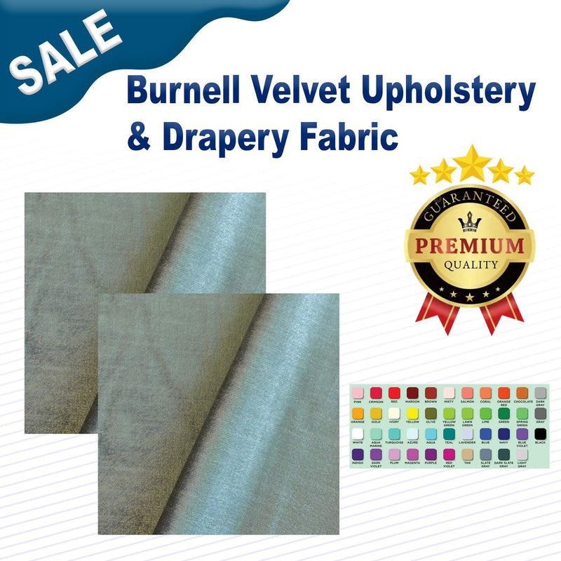 1 Yard Burnell Velvet Upholstery & Drapery Fabric Width: 55"