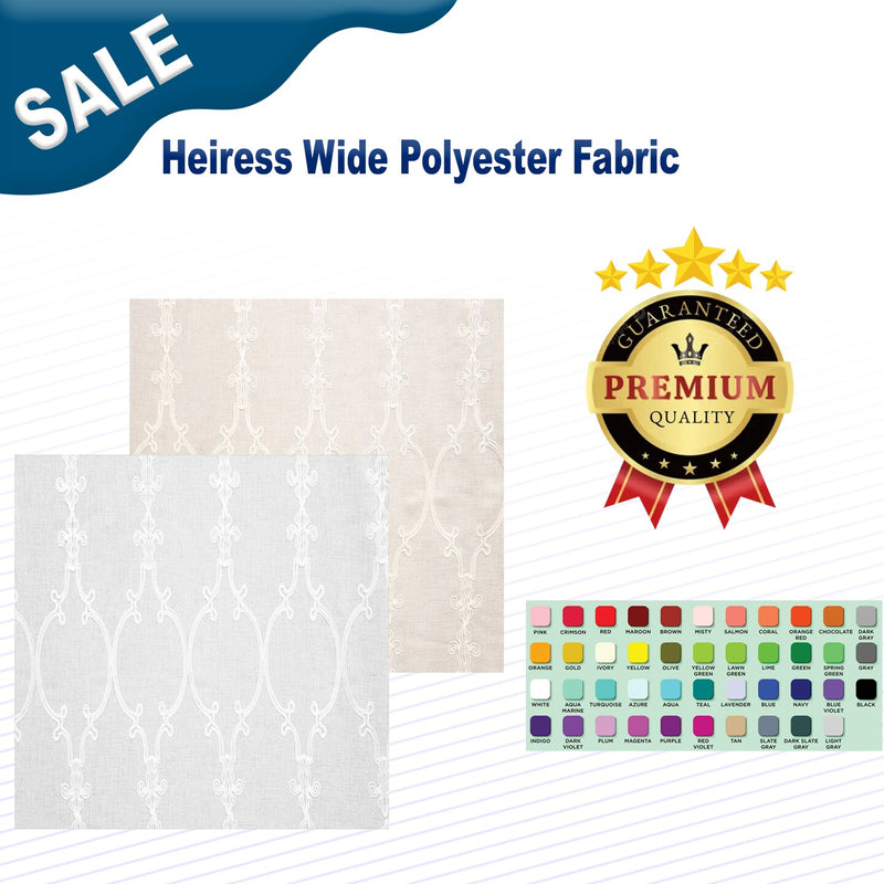 1 Yard Heiress Polyester Fabric 110" Wide