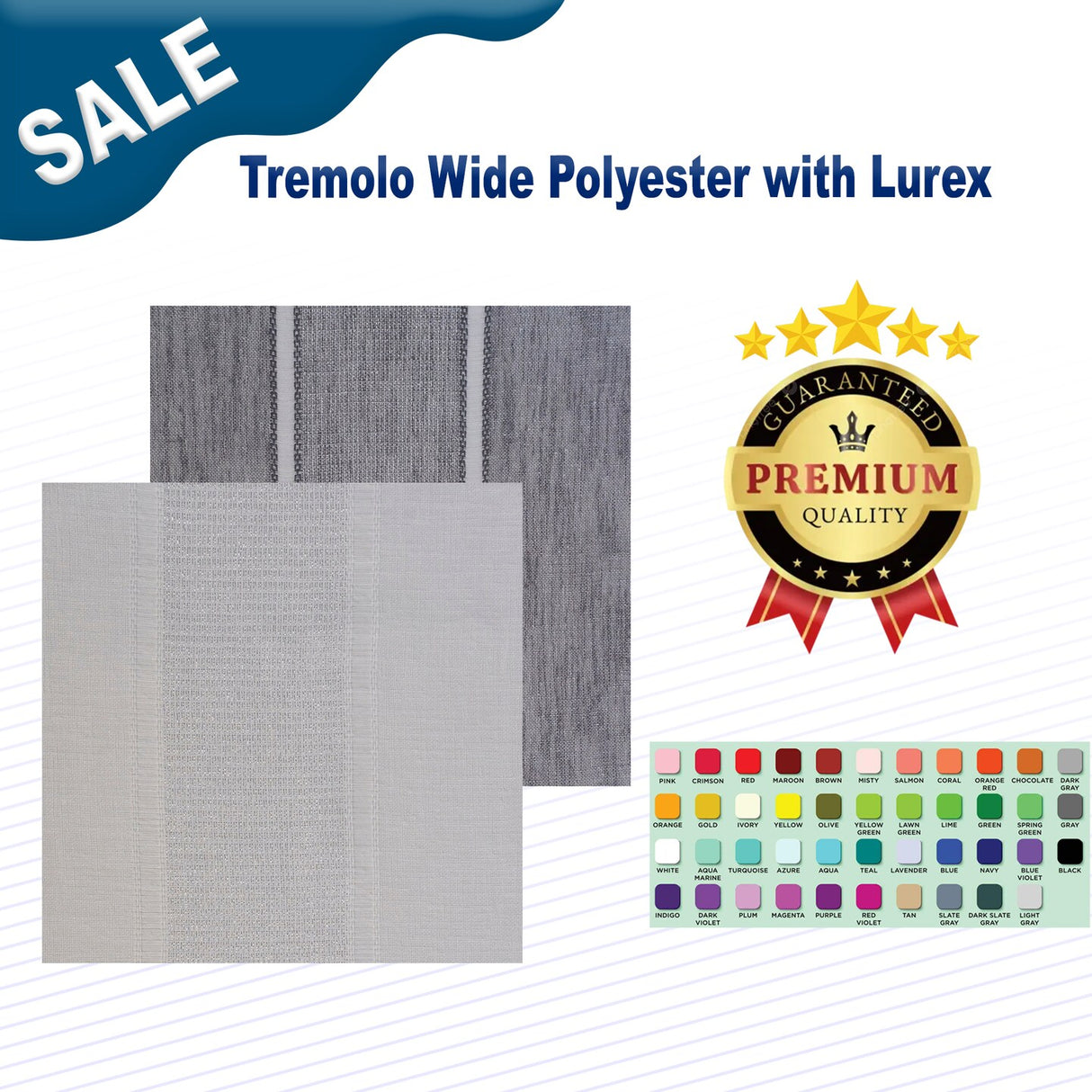 1 Yard Tremolo Wide Polyester with Lurex