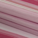Pink and White Barcode Striped Cotton Blend Voile