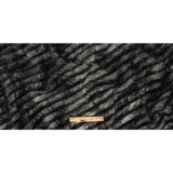 Novelty Metallic Black Regimental Striped Fringe on a Silk Base