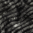 Novelty Metallic Black Regimental Striped Fringe on a Silk Base
