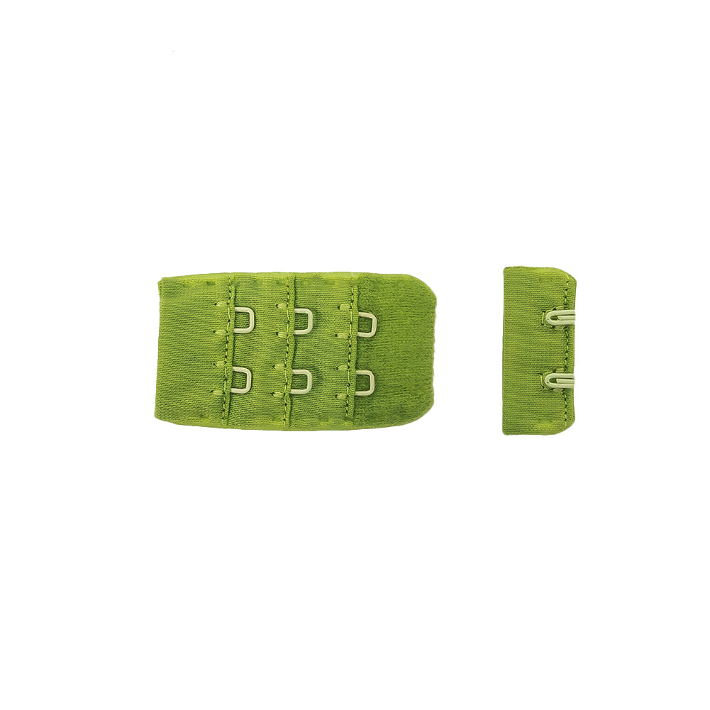 Medium Green Bra Hook and Eye Back Closure - 2 x 3