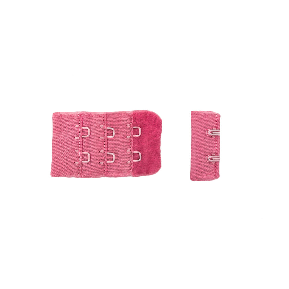 Medium Pink Bra Hook and Eye Back Closure - 2 x 3