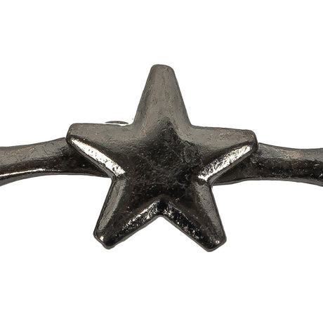 Gunmetal Star Decorative Strap Connector - 1.875" x 0.5"