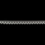 Silver Lurex Geometric Scalloped Lace Trimming - 0.625"