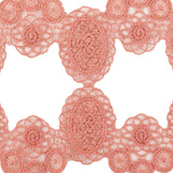 Salmon Pink Circles and Squares Lace Trimming - 3.75"