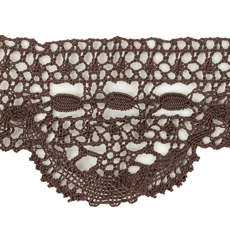Brown Geometric Lace Trimming - 2.5"
