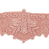 Salmon Pink Floral Lace Trimming - 2.375"