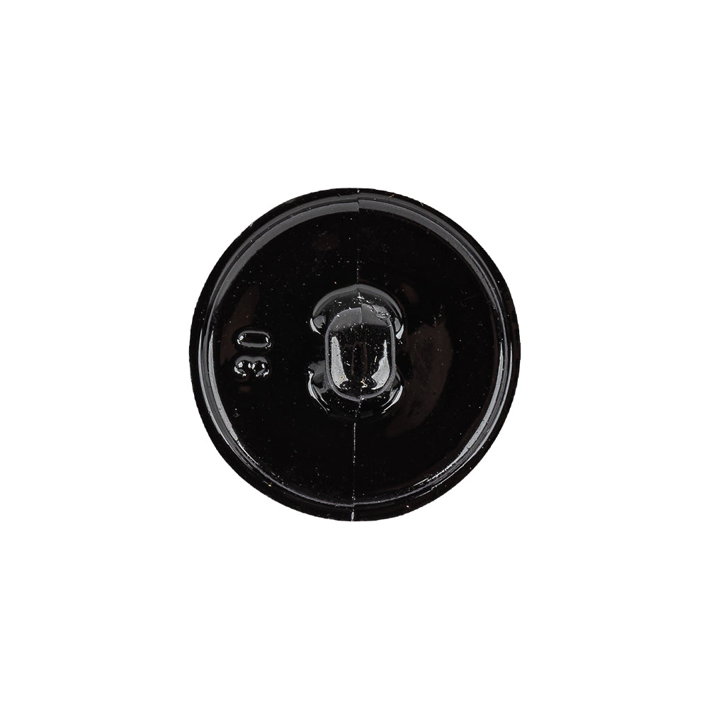 Black Radial Embossed Plastic Shank Back Button - 32L/20mm