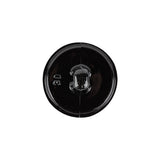 Black Radial Embossed Plastic Shank Back Button - 32L/20mm