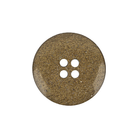 Gold Floral Iridescent Rolled Rim 4-Hole Nylon Button - 36L/23mm