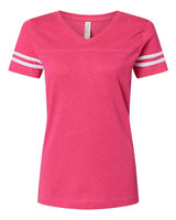 Women's Football V-Neck Fine Jersey Tee