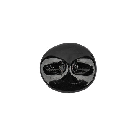 Darkest Pearl Blue Dome Shaped Oval Self Back Button - 28L/18mm