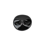 Hematite Dome Shaped Oval Self Back Button - 28L/18mm