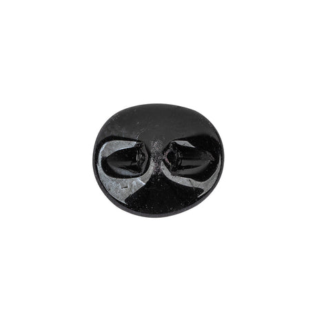 Hematite Dome Shaped Oval Self Back Button - 28L/18mm
