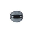 Hematite Dome Shaped Oval Self Back Button - 28L/18mm