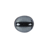 Hematite Dome Shaped Oval Self Back Button - 28L/18mm